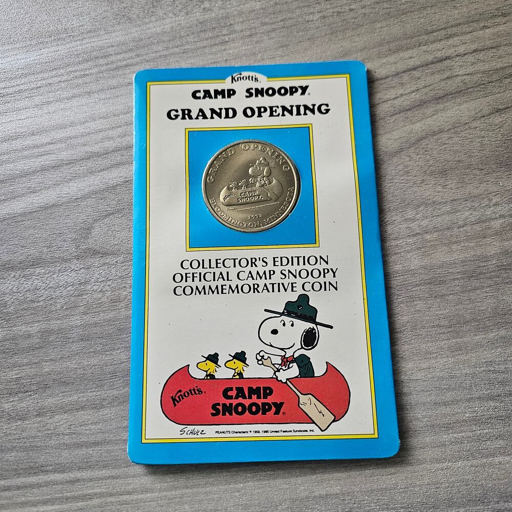 Knotts Camp Snoopy Grand Opening Collector's Edition Commemorative Coin